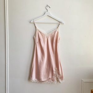 Vintage Ballet Pink Satin Slip